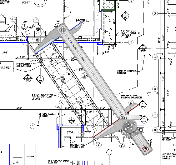 Screen Calipers on a layout drawing