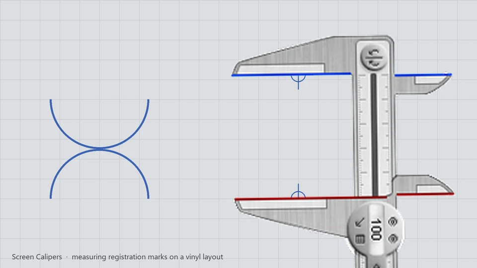 Screen Calipers for Sign Vinyl Layout