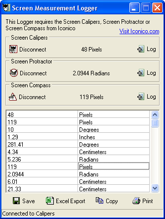 Screen Measurement Logger