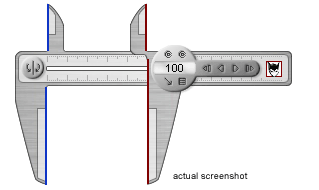 Screen Calipers measuring on screen