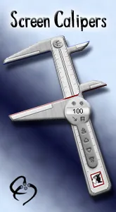 Screen Calipers measuring on screen